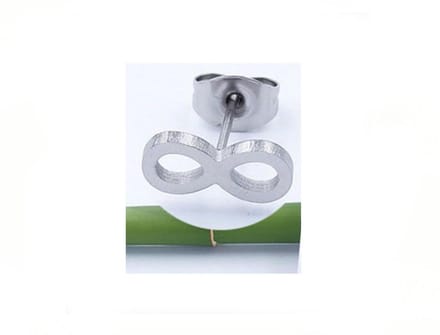 Oorknopje infinity staal 3049