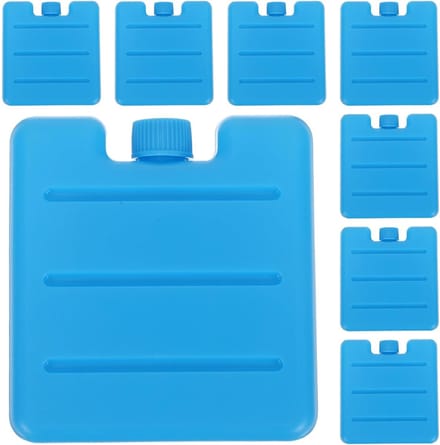 Herbruikbare Ijsblokken - Koelblokken Set - Koelboxen Bijvullen - Snelle Koeling Compact - 8 Stuks - Blauw