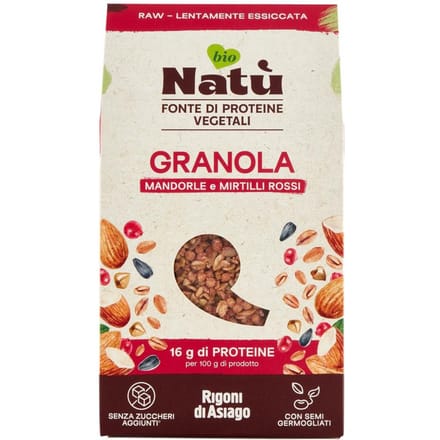 NATU Eiwit Granola met Amandelen en Cranberry's 250g
