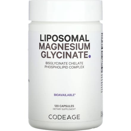 Codeage, Glycinate de Magnésium Liposomal, 120 Capsules
