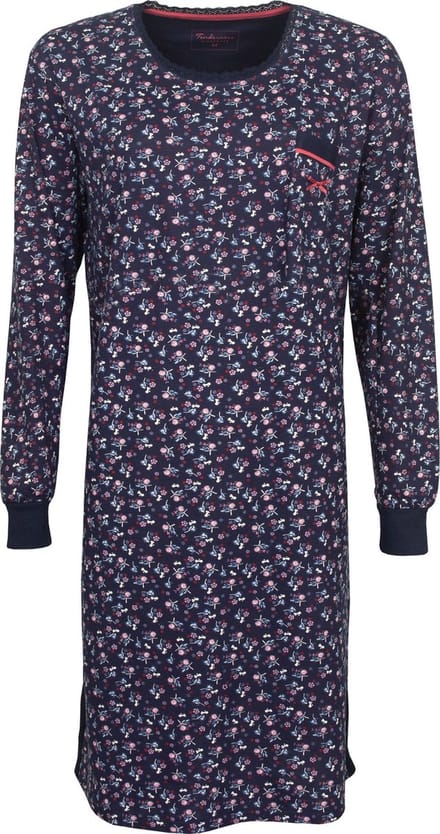 Tenderness Dames Nachthemd - Blauw - Maat 3XL
