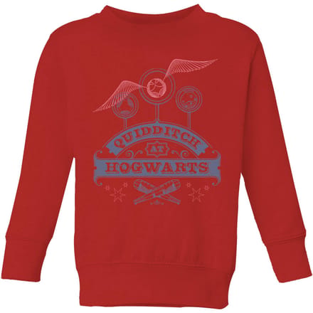 Harry Potter Quidditch At Hogwarts Kids' Sweatshirt - Red - 134/140 (9-10 jaar)