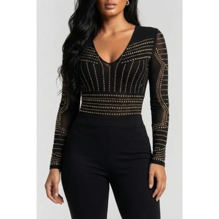 GUESS Marciano By  Kristal Bodysuit Jet Black Multi Taglia: M | Body Outlet | Donna | Nero