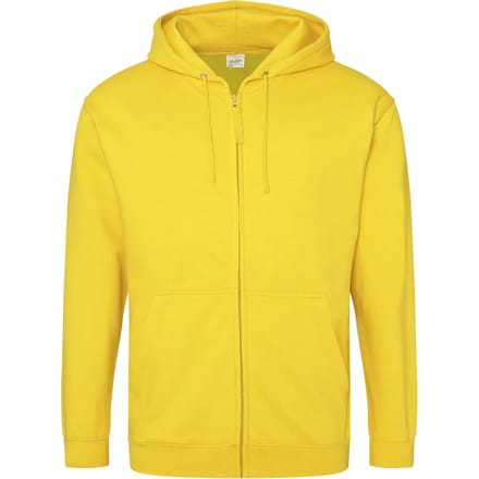 Vegan Hoodie met ritssluiting en capuchon Sun Yellow - M