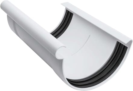Goot Connector - Halfronde Verbinding - Dakgoot Dichten - UV Bestendig Plastic - 100mm - Wit