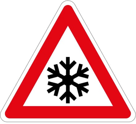 Sneeuw bord - J36 | gecoat dibond materiaal | 40 cm