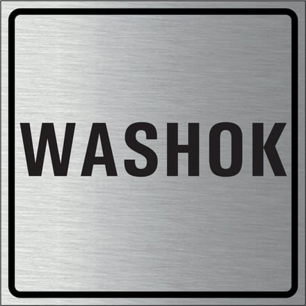 Washok bordje, geborsteld aluminium 100 x 100 mm