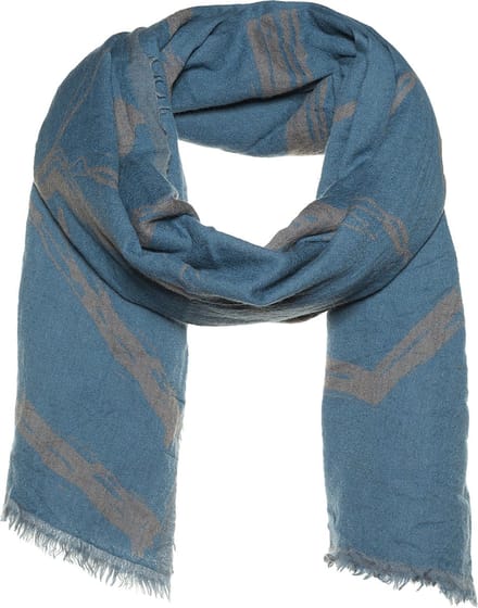 Amor Collections - Dubbel geweven sjaal - Wol - Denim/Blauw - 100x200 cm