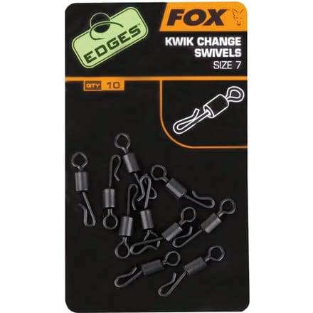 Fox Edges Kwik Change Swivels - Maat 7 - Zwart