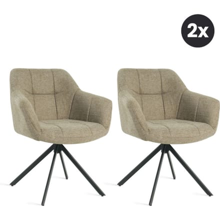 Multifurn 2x eetkamerstoel jesse linnen