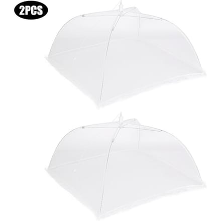Parapluie alimentaire portable, pliable, pour pique-nique white