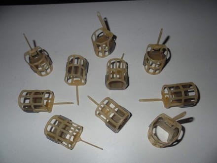 Voederkorven Vissen - Open Kooi - Karper Vissen - Set van 10 - 25 gram - Grijs