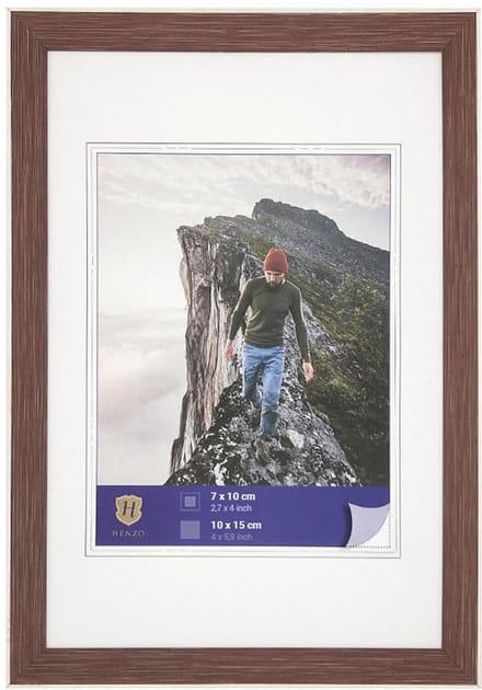 Fotolijst - Henzo - Edge - Fotomaat 10x15 cm - Roodbruin