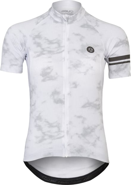 AGU Reflective Fietsshirt Essential Dames - Wit - M - Reflecterende Print