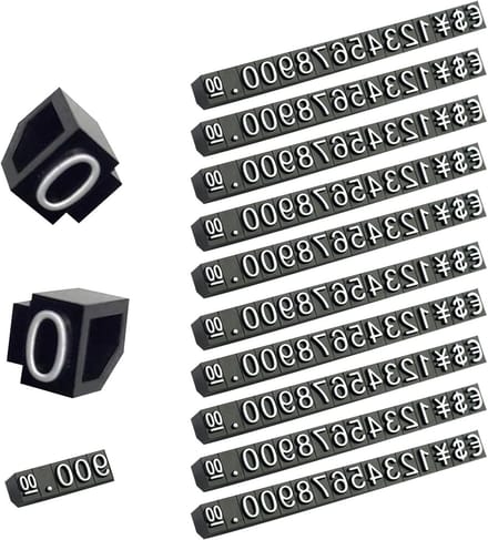 Verstelbare Display Cube met Digitale Weergave voor Prijsindicatie - 10 Stuks voor Prijslabels en Winkelpresentatie