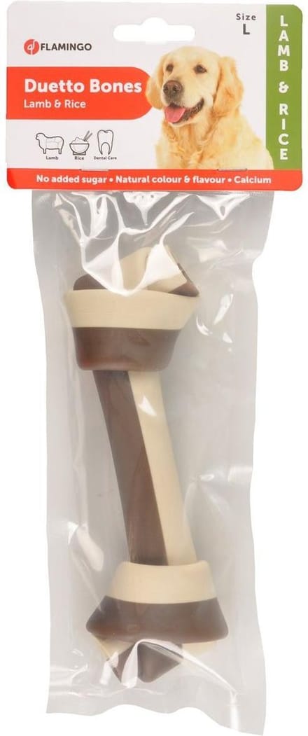 Flamingo Hondensnack Duetto Lam en Rijst Large - 108 gr - 1 stuk
