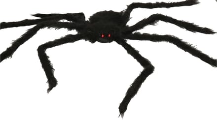 Fiestas Horror spin groot - Halloween decoratie/versiering - zwart - 70 cm- Griezelige thema accessoires
