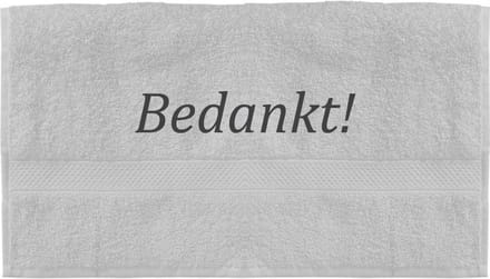 Handdoek - Bedankt - 100x50cm - Wit