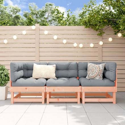 vidaXL - 3-delige - Loungeset - massief - douglashout