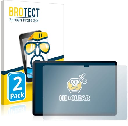 BROTECT - Screenprotector voor Samsung Galaxy Tab S7 Plus 5G 2020 - Folie Beschermfolie transparant 2 Stuks