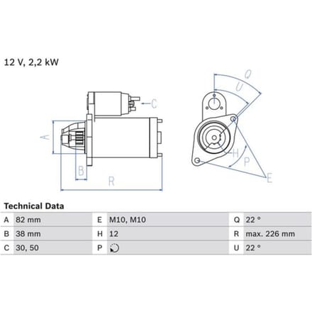 Starter BOSCH 0 986 024 380