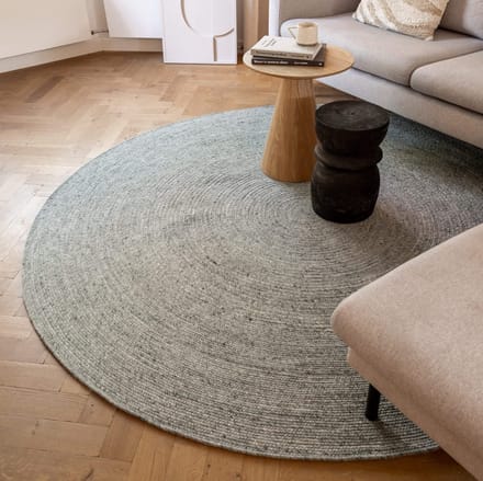 Rond wollen vloerkleed Gapo groen - Rond 150 Ø - (M)