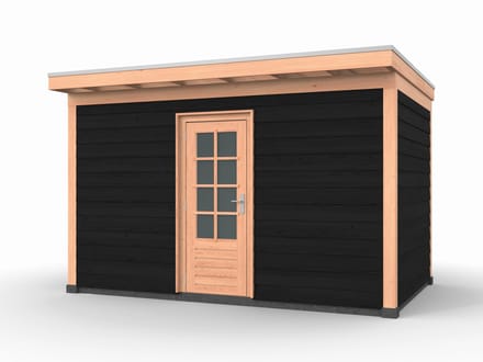 Douglas overkapping, 400 x 250, met schuur, Westwood Comfort Plus Zwart