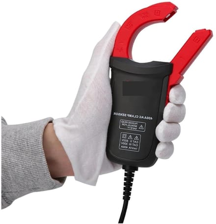 Stroomtang Sensor - Amperemeter Klem - Wisselstroom Meten - 1mV Per Ampere - 400A Bereik - Zwart