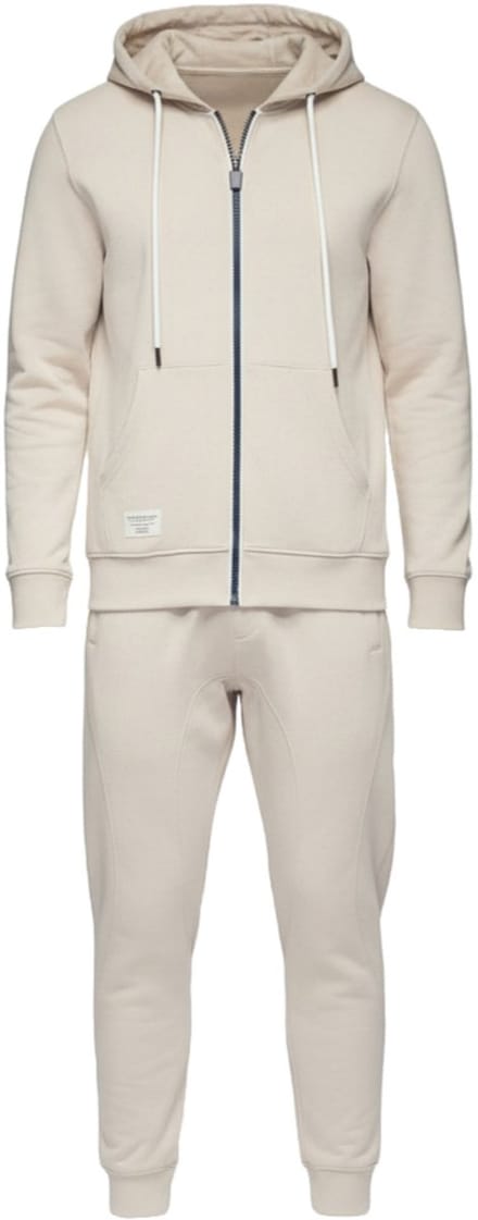 OMBRE Set - Katoen - Lange Mouw - Effen Lichtgrijs M