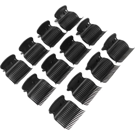 12 stuks Hot Roller Clips Beschermen Haar Hitte-isolatie Modieuze Haarroller Clips voor Vrouwen Meisjes black
