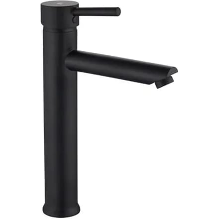 Essebagno Wastafelmengkraan Deco - Hoge Uitloop - Zwart Mat - 6cm