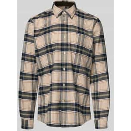 Slim fit flanellen overhemd van puur katoen, model 'BETSOM'
