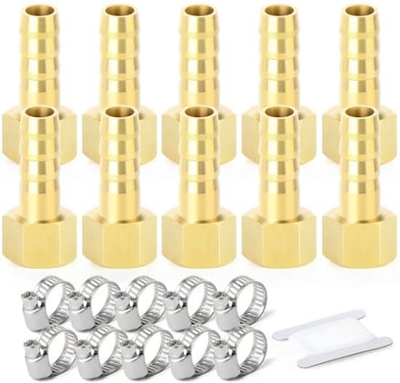 Vt Goods - 6mm Od Barb Naar 3/8" Vrouwelijke Connectors - Messing