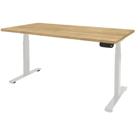 Zit Sta Bureau - T-poot Elek 180x80 Havana Kersen -wit frame