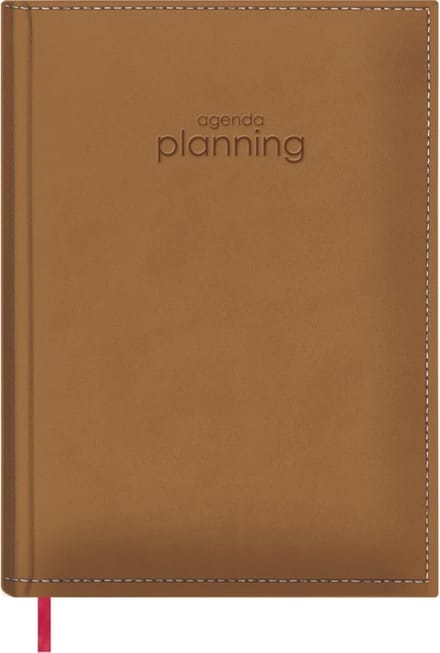 Agenda - Planners Organizer - Dagelijkse Planning - Hardcover Bind - A4 Formaat - Camel