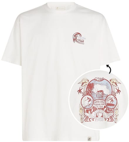 O'Neill heren O-hals shirt originals 70's graphic wit