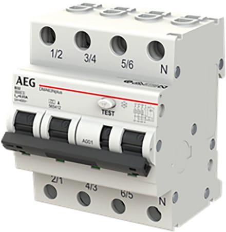AEG aardlekautomaat 3-polig+nul 32A B-kar 30mA (DMA63N B32/030)
