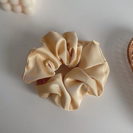 Premium Zijde Scrunchie - Silk Haarelastiek - Champagne