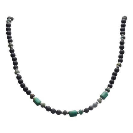 Bela Donaco - Herenketting Classic B4 – Onyx – Turquoise – Sterling Zilver