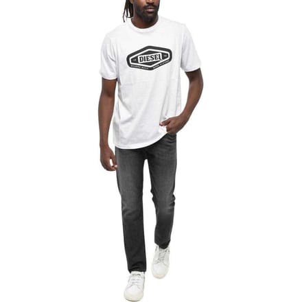 Diesel Heren Basis Logo T-Shirt (Wit)