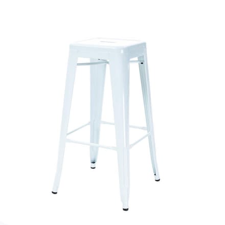 Legend Metalen barkruk wit - 65 cm - set van 2