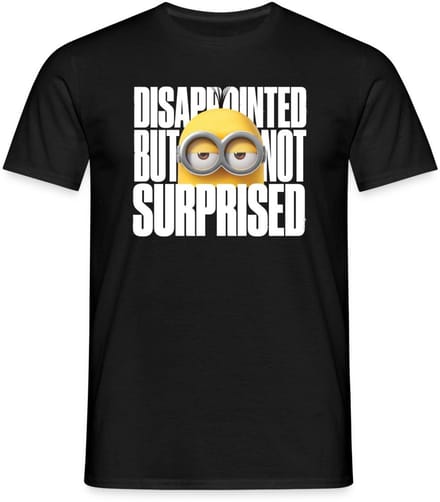 Minions Kevin Teleurgesteld Maar Niet Verrast T-Shirt Heren