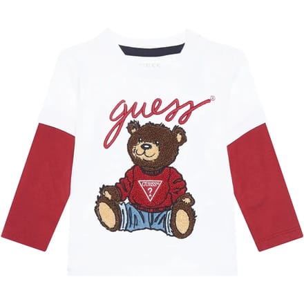 Kinder langarm T-shirt met ronde hals van katoen Guess
