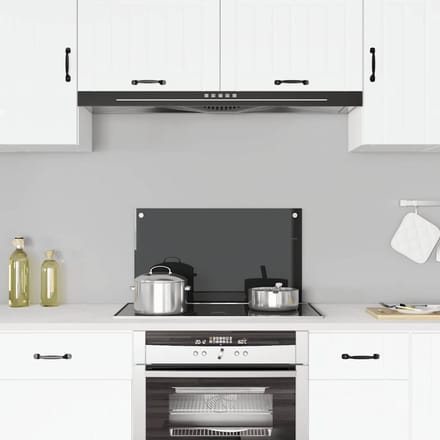 vidaXL - Spatscherm - keuken - 70x40 - cm - gehard - glas - zwart