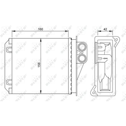 Warmtewisselaar, interieur verwarming NRF 54236