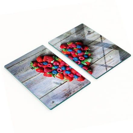 Decoratieve glazen serveerplanken voor snacks en fruit, hartvormig, 2x40x52 cm