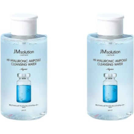JMSOLUTION H9 Hyaluronic Ampoule Reinigingswater 500ml 1+1 Speciale Set | Diep Hydraterend & Zachte Make-up Remover white