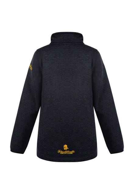Schmuddelwedda Gebreide fleece jas jonge marine gem