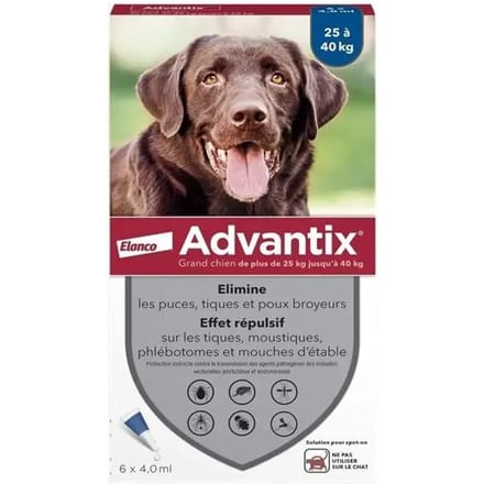 Ongediertebestrijding voor honden Elanco Advantix 4 ml