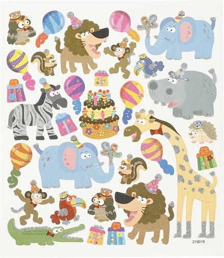 Stickers - dieren party